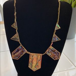 House of Harlow 1960 Gold and Iridescent Necklace